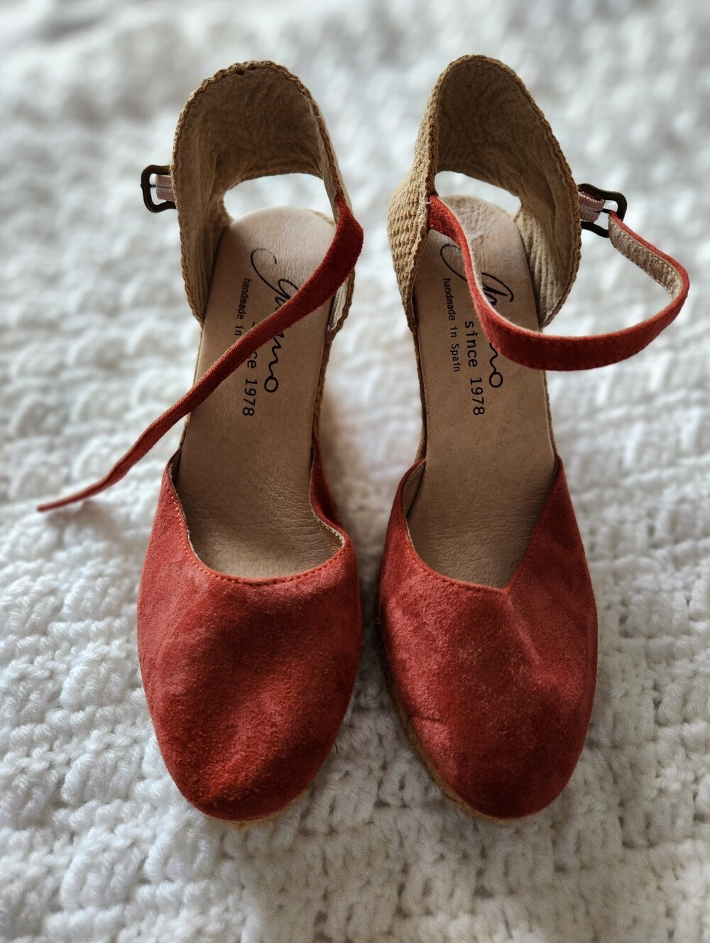 NWOT Gaimo Suede Espadrilles Handmade In Spain Size 38. US 7.5